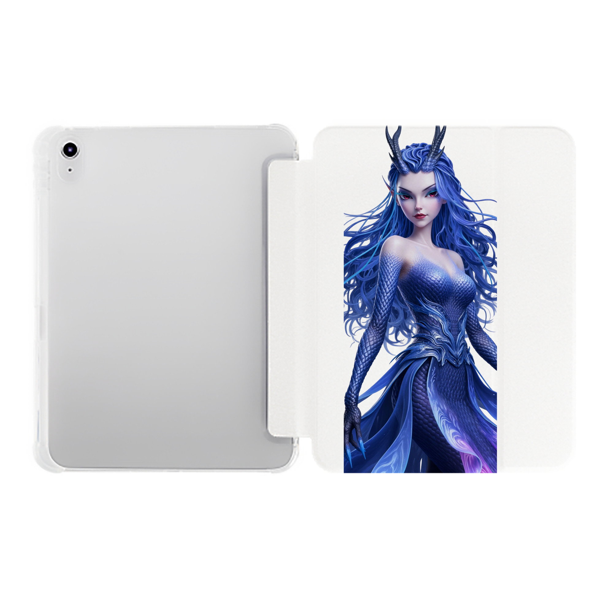 （画像用） Ne Zha 2 ナタ 魔童の大暴れ IPad ケース ペン収納付き 三つ折りスタンド PUレザー×シリコン 対応機種9.5/10.5/10.9インチ